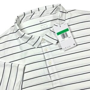 Nike Dri-Fit Performance Golf Polo Men's XL Player Striped Lightweight Preppy